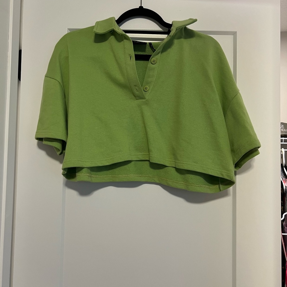 Crop Green Polo from Out from Under